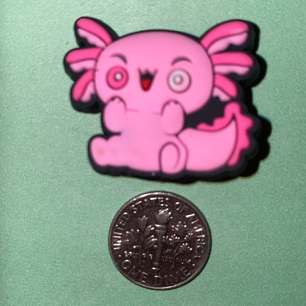 (10 for $15) Pink Axolotl Mexican Salamander Crocs Shoe Charms